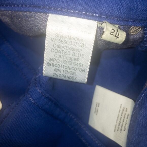 NWT Rag & Bone High Rise‎ Ankle Skinny Coated Blue Jeans Size 24 - Picture 6 of 6